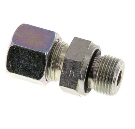 G 3/8'' Male x 10S Zinc plated Steel Straight Cutting Ring with FKM Seal 630 Bar DIN 2353 [2 Pieces]