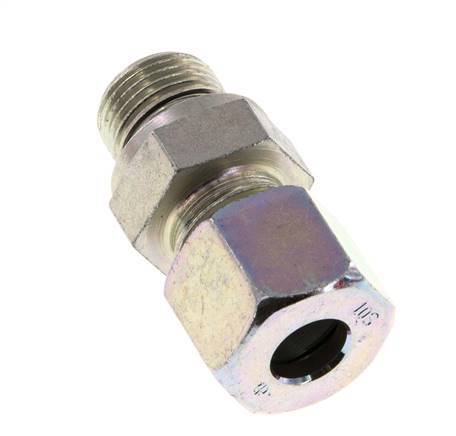 G 3/8'' Male x 10S Zinc plated Steel Straight Cutting Ring with FKM Seal 630 Bar DIN 2353 [2 Pieces]