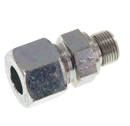 G 3/8'' Buitendraad x 14S Verzinkt Stalen Rechte Snijring Koppeling met FKM Afdichting 630 Bar DIN 2353