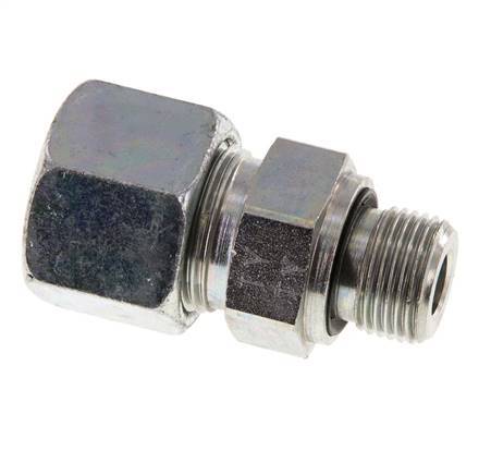 G 3/8'' Buitendraad x 14S Verzinkt Stalen Rechte Snijring Koppeling met FKM Afdichting 630 Bar DIN 2353