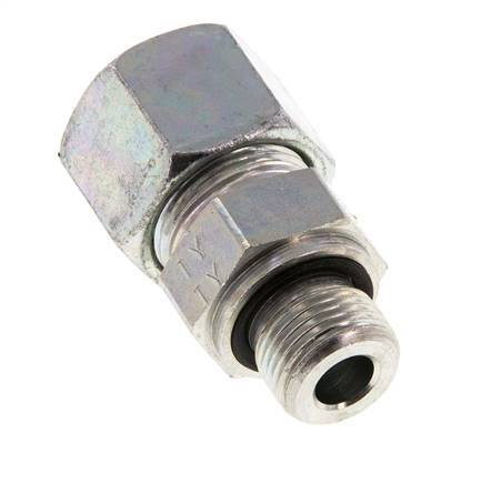 G 3/8'' Buitendraad x 14S Verzinkt Stalen Rechte Snijring Koppeling met FKM Afdichting 630 Bar DIN 2353