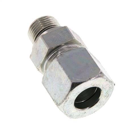 G 3/8'' Buitendraad x 14S Verzinkt Stalen Rechte Snijring Koppeling met FKM Afdichting 630 Bar DIN 2353