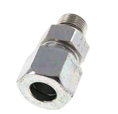 G 3/8'' Buitendraad x 14S Verzinkt Stalen Rechte Snijring Koppeling met FKM Afdichting 630 Bar DIN 2353