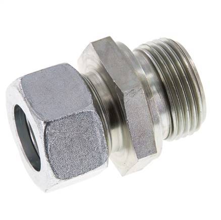 G 1'' Buitendraad x 22L Verzinkt Stalen Rechte Snijring Koppeling met FKM Afdichting 160 Bar DIN 2353