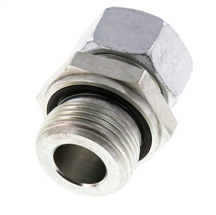 G 1'' Buitendraad x 22L Verzinkt Stalen Rechte Snijring Koppeling met FKM Afdichting 160 Bar DIN 2353