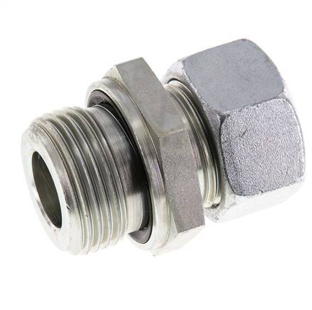 G 1'' Buitendraad x 22L Verzinkt Stalen Rechte Snijring Koppeling met FKM Afdichting 160 Bar DIN 2353