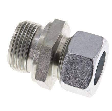 G 1'' Buitendraad x 22L Verzinkt Stalen Rechte Snijring Koppeling met FKM Afdichting 160 Bar DIN 2353