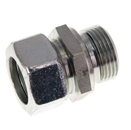 G 1'' Buitendraad x 28L Verzinkt Stalen Rechte Snijring Koppeling met FKM Afdichting 160 Bar DIN 2353