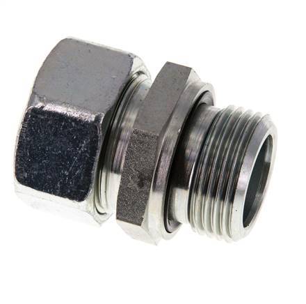 G 1'' Buitendraad x 28L Verzinkt Stalen Rechte Snijring Koppeling met FKM Afdichting 160 Bar DIN 2353