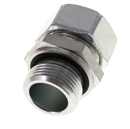 G 1'' Buitendraad x 28L Verzinkt Stalen Rechte Snijring Koppeling met FKM Afdichting 160 Bar DIN 2353