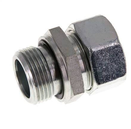 G 1'' Buitendraad x 28L Verzinkt Stalen Rechte Snijring Koppeling met FKM Afdichting 160 Bar DIN 2353