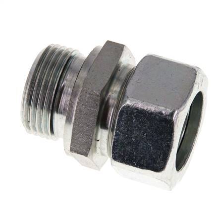 G 1'' Buitendraad x 28L Verzinkt Stalen Rechte Snijring Koppeling met FKM Afdichting 160 Bar DIN 2353