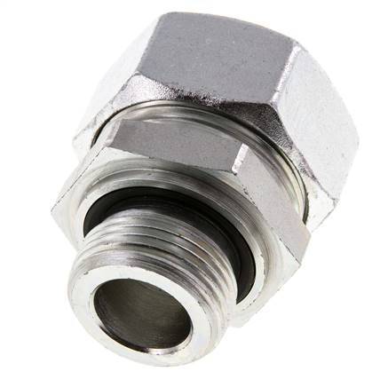 G 1'' Buitendraad x 35L Verzinkt Stalen Rechte Snijring Koppeling met FKM Afdichting 160 Bar DIN 2353