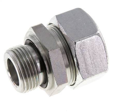 G 1'' Buitendraad x 35L Verzinkt Stalen Rechte Snijring Koppeling met FKM Afdichting 160 Bar DIN 2353