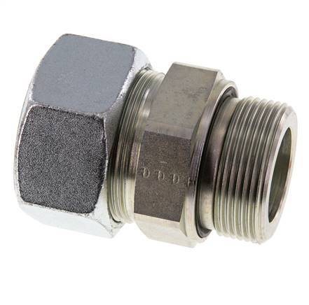 G 1 1/2'' Buitendraad x 38S Verzinkt Stalen Rechte Snijring Koppeling met FKM Afdichting 315 Bar DIN 2353