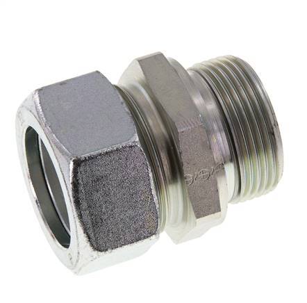 G 1 1/4'' Male x 35L Zinc plated Steel Straight Cutting Ring with FKM Seal 160 Bar DIN 2353