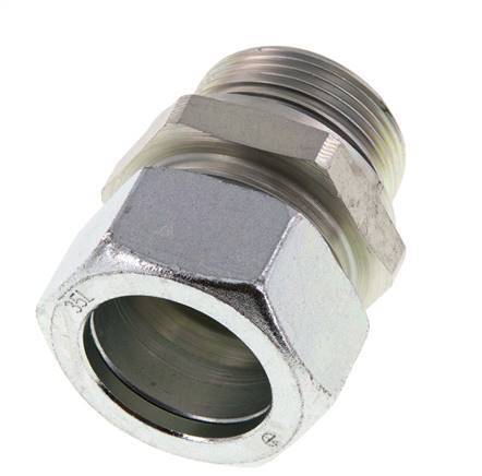 G 1 1/4'' Buitendraad x 35L Verzinkt Stalen Rechte Snijring Koppeling met FKM Afdichting 160 Bar DIN 2353