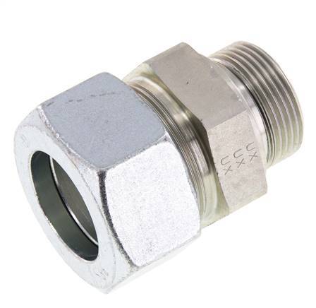G 1 1/4'' Buitendraad x 38S Verzinkt Stalen Rechte Snijring Koppeling met FKM Afdichting 315 Bar DIN 2353