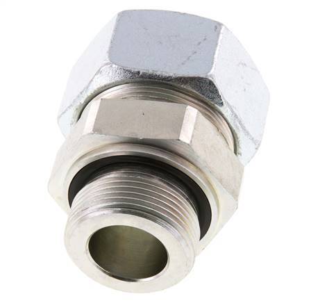 G 1 1/4'' Buitendraad x 38S Verzinkt Stalen Rechte Snijring Koppeling met FKM Afdichting 315 Bar DIN 2353