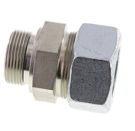 G 1 1/4'' Buitendraad x 38S Verzinkt Stalen Rechte Snijring Koppeling met FKM Afdichting 315 Bar DIN 2353