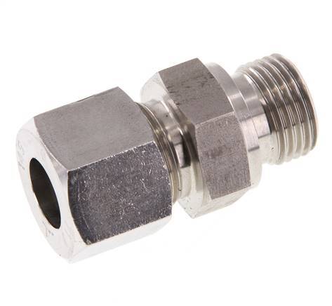 G 1/2'' Buitendraad x 14S RVS Rechte Snijring Koppeling 630 Bar DIN 2353