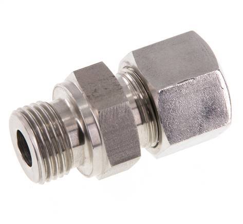 G 1/2'' Buitendraad x 14S RVS Rechte Snijring Koppeling 630 Bar DIN 2353