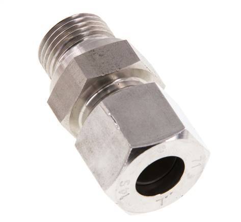 G 1/2'' Buitendraad x 14S RVS Rechte Snijring Koppeling 630 Bar DIN 2353