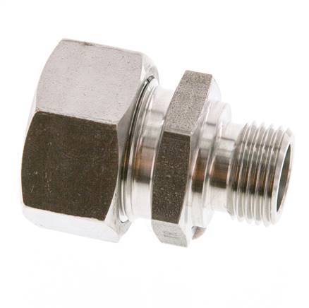 G 1/2'' Buitendraad x 22L RVS Rechte Snijring Koppeling 160 Bar DIN 2353