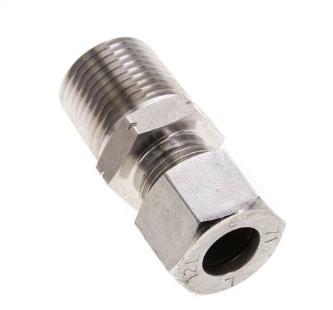 1/2'' NPT Male x 12L Stainless steel Straight Cutting Ring 315 Bar DIN 2353