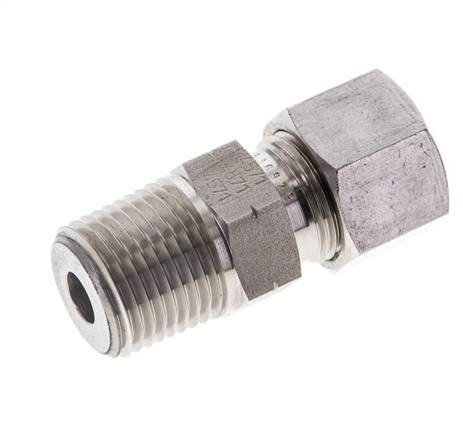 1/2'' NPT Male x 12S Stainless steel Straight Cutting Ring 630 Bar DIN 2353