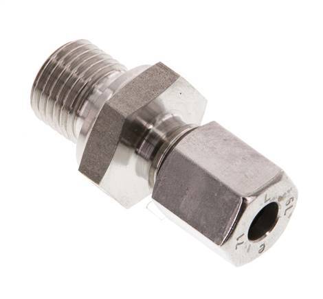 G 1/4'' Buitendraad x 6L RVS Rechte Snijring Koppeling 315 Bar DIN 2353