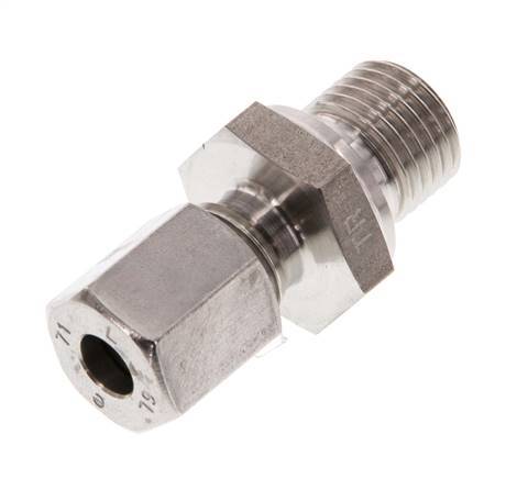 G 1/4'' Buitendraad x 6L RVS Rechte Snijring Koppeling 315 Bar DIN 2353