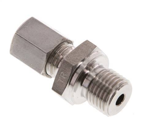 G 1/4'' Buitendraad x 6L RVS Rechte Snijring Koppeling 315 Bar DIN 2353