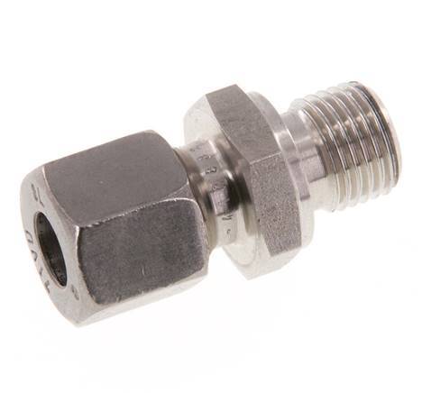 G 1/4'' Buitendraad x 8L RVS Rechte Snijring Koppeling 315 Bar DIN 2353