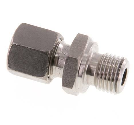 G 1/4'' Buitendraad x 8L RVS Rechte Snijring Koppeling 315 Bar DIN 2353