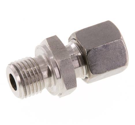 G 1/4'' Buitendraad x 8L RVS Rechte Snijring Koppeling 315 Bar DIN 2353