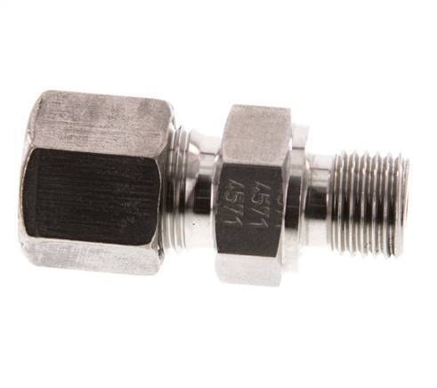 G 1/4'' Buitendraad x 8S RVS Rechte Snijring Koppeling 630 Bar DIN 2353