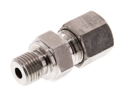 G 1/4'' Buitendraad x 8S RVS Rechte Snijring Koppeling 630 Bar DIN 2353