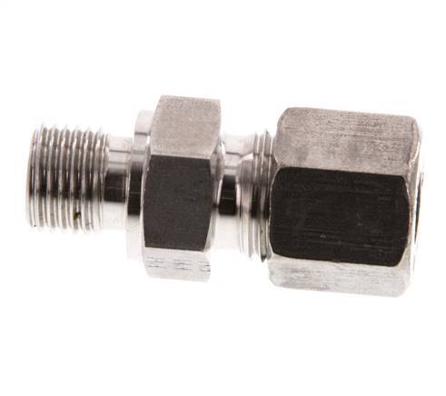 G 1/4'' Buitendraad x 8S RVS Rechte Snijring Koppeling 630 Bar DIN 2353