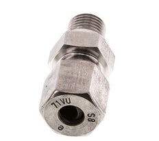 G 1/4'' Buitendraad x 8S RVS Rechte Snijring Koppeling 630 Bar DIN 2353