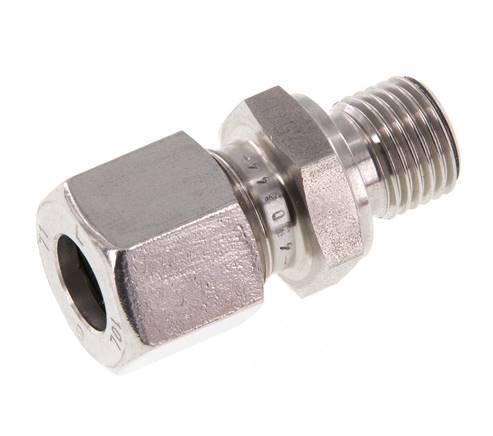G 1/4'' Buitendraad x 10L RVS Rechte Snijring Koppeling 315 Bar DIN 2353