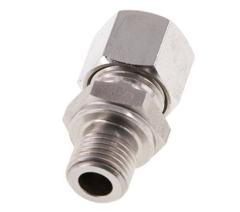 G 1/4'' Buitendraad x 10L RVS Rechte Snijring Koppeling 315 Bar DIN 2353
