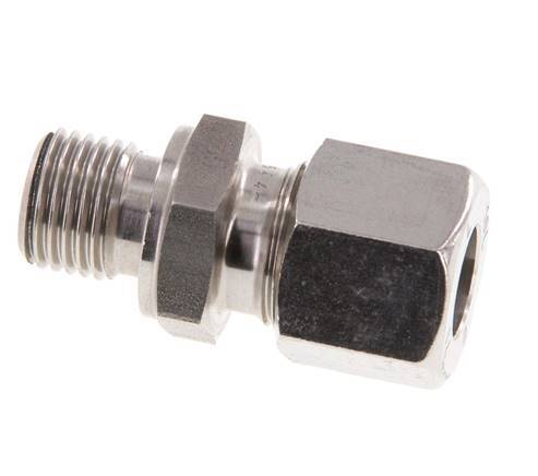 G 1/4'' Buitendraad x 10L RVS Rechte Snijring Koppeling 315 Bar DIN 2353