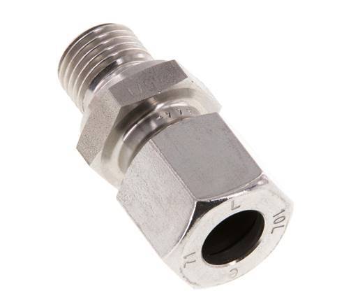 G 1/4'' Buitendraad x 10L RVS Rechte Snijring Koppeling 315 Bar DIN 2353