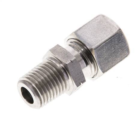 1/4'' NPT Male x 10L Stainless steel Straight Cutting Ring 315 Bar DIN 2353