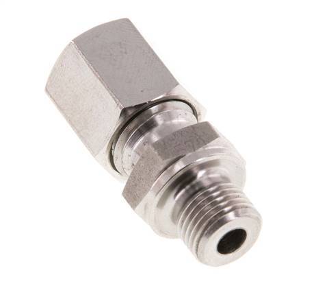 G 1/8'' Buitendraad x 6L RVS Rechte Snijring Koppeling 315 Bar DIN 2353