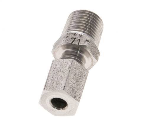 1/8'' NPT Male x 4LL Stainless steel Straight Cutting Ring 100 Bar DIN 2353