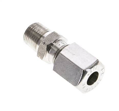 1/8'' NPT Male x 6L Stainless steel Straight Cutting Ring 315 Bar DIN 2353