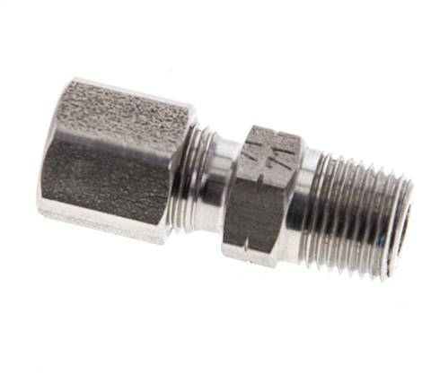 1/8'' NPT Male x 6LL Stainless steel Straight Cutting Ring 100 Bar DIN 2353