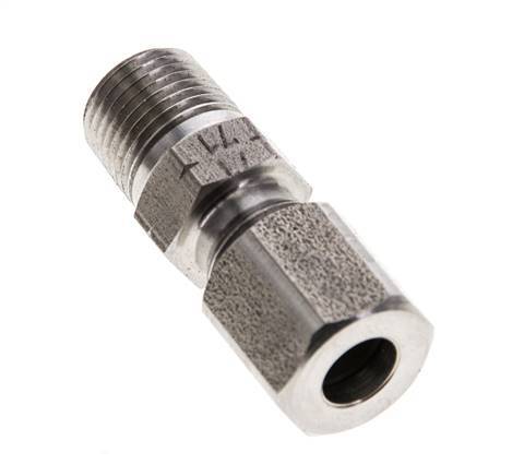 1/8'' NPT Male x 6LL Stainless steel Straight Cutting Ring 100 Bar DIN 2353